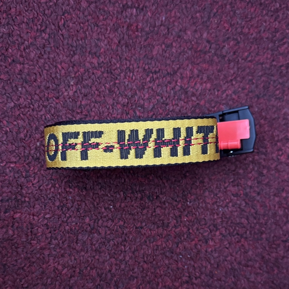 Off-White Black and Yellow Belt with Red Detail
